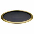 Service Ideas Tray with Removable Insert, 14 Round, Stainless Steel , Vintage Gold TR1614RIVG